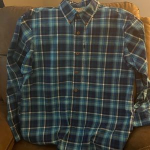Plaid button up men’s shirt